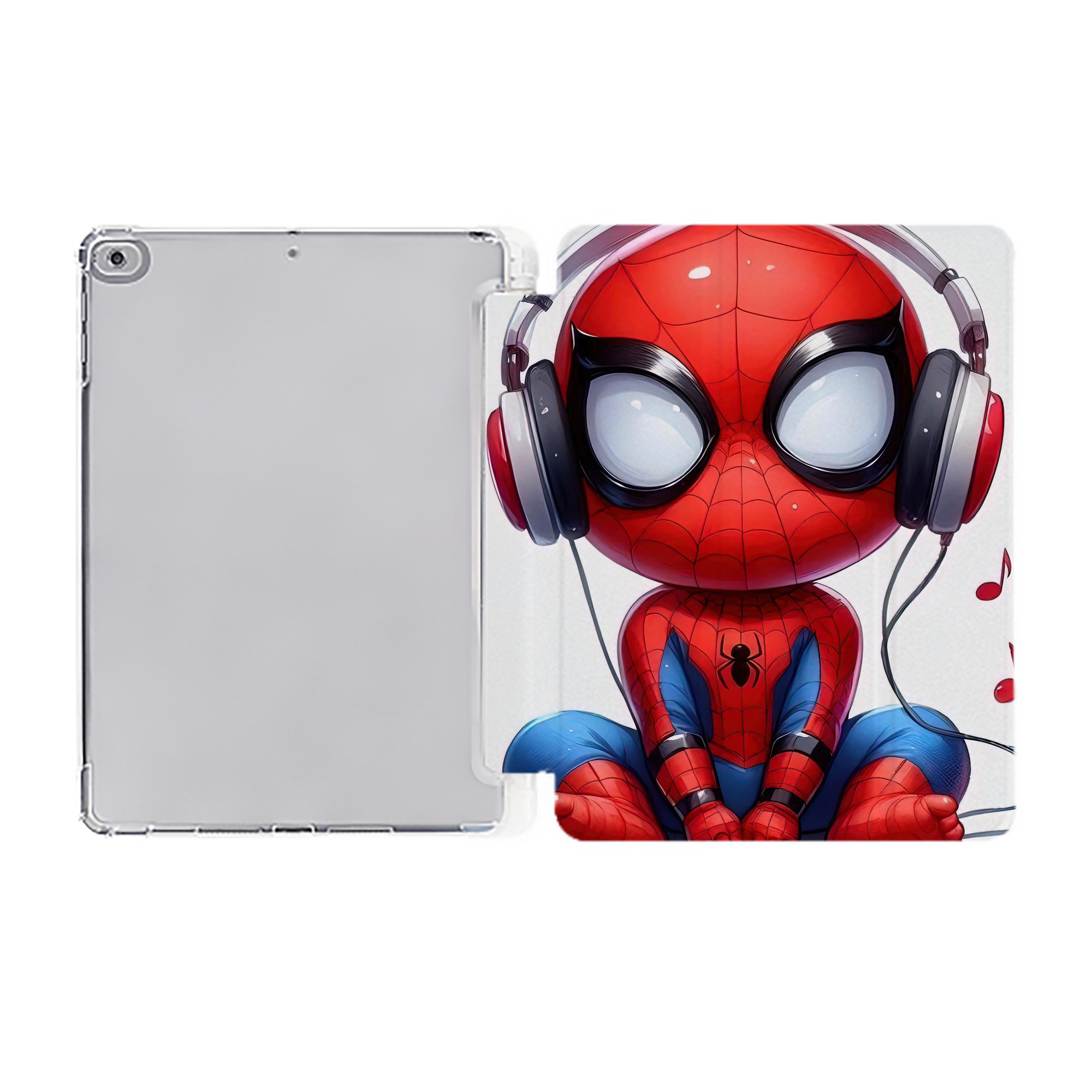（画像用） Spider Man スパイダーマン IPad ケース ペン収納付き 三つ折りスタンド PUレザー×シリコン 対応機種9.5/10.5/10.9インチ